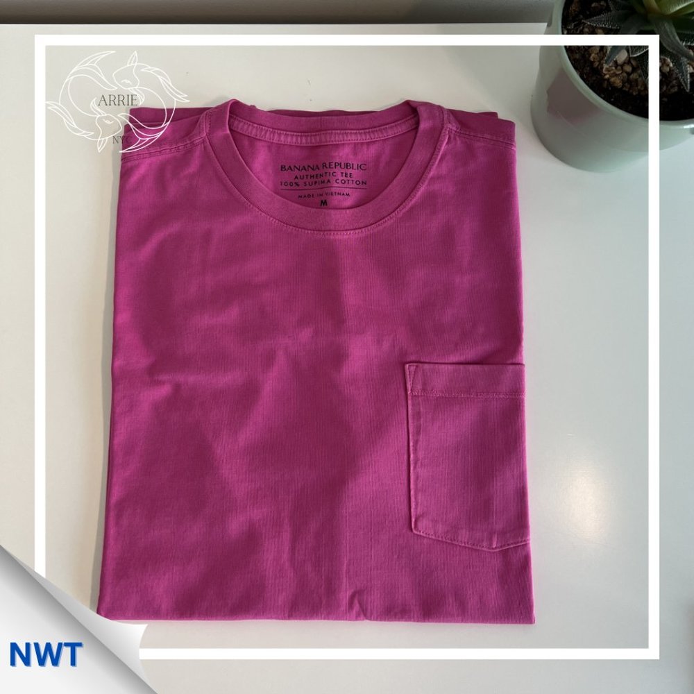 Banana Republic 100% Supima T-shirt - Dark Pink